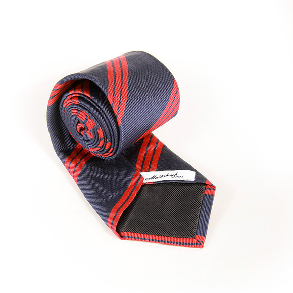 MATTABISCH NAVY BLUE & RED STRIPED TIE | MENS - Picture 4 of 4